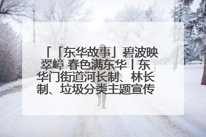 「东华故事」碧波映翠嶂 春色满东华丨东华门街道河长制、林长制、垃圾分类主题宣传如火如荼中