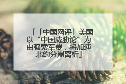 「中国网评」美国以“中国威胁论”为由强索军费，将加速北约分崩离析
