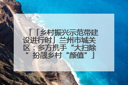 「乡村振兴示范带建设进行时」兰州市城关区：多方携手“大扫除”扮靓乡村“颜值”