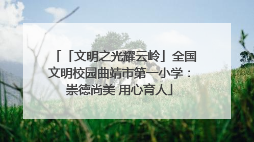「文明之光耀云岭」全国文明校园曲靖市第一小学：崇德尚美 用心育人