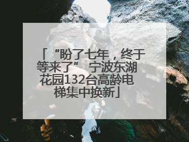 “盼了七年，终于等来了” 宁波东湖花园132台高龄电梯集中换新