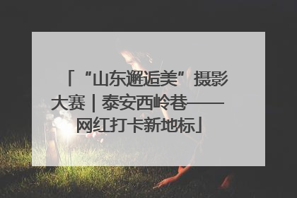 “山东邂逅美”摄影大赛｜泰安西岭巷——网红打卡新地标