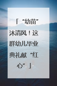“幼苗”沐清风！这群幼儿毕业典礼献“红心”