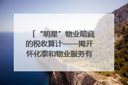 “明星”物业暗藏的税收算计——揭开怀化泰和物业服务有限公司隐匿未开票收入偷税真相