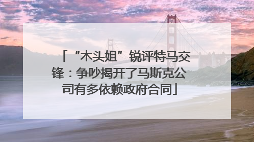 “木头姐”锐评特马交锋：争吵揭开了马斯克公司有多依赖政府合同