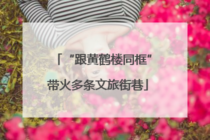 “跟黄鹤楼同框”带火多条文旅街巷