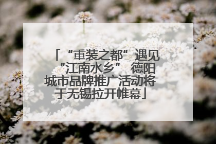 “重装之都”遇见“江南水乡” 德阳城市品牌推广活动将于无锡拉开帷幕