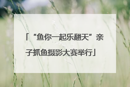 “鱼你一起乐翻天”亲子抓鱼摄影大赛举行