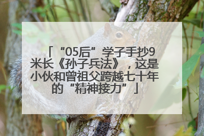 “05后”学子手抄9米长《孙子兵法》，这是小伙和曾祖父跨越七十年的“精神接力”