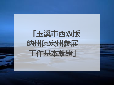 玉溪市西双版纳州德宏州参展工作基本就绪