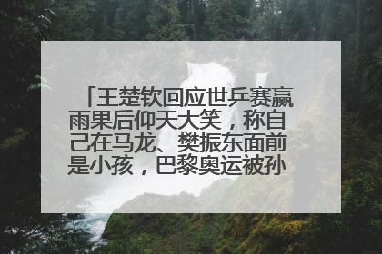 王楚钦回应世乒赛赢雨果后仰天大笑，称自己在马龙、樊振东面前是小孩，巴黎奥运被孙颖莎带着打