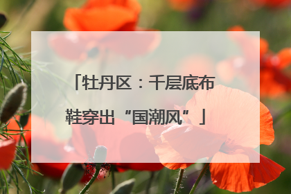 牡丹区：千层底布鞋穿出“国潮风”