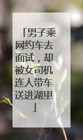 男子乘网约车去面试，却被女司机连人带车送进湖里