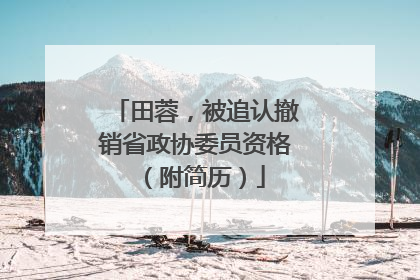 田蓉，被追认撤销省政协委员资格（附简历）