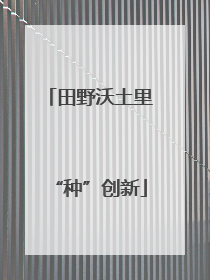 田野沃土里“种”创新