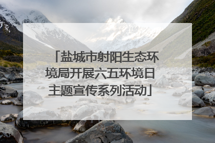 盐城市射阳生态环境局开展六五环境日主题宣传系列活动