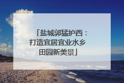 盐城郭猛护西：打造宜居宜业水乡田园新美景
