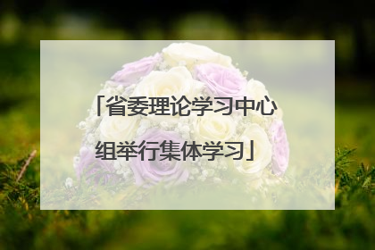 省委理论学习中心组举行集体学习
