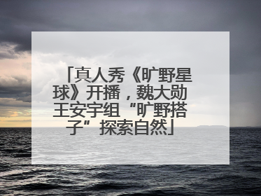 真人秀《旷野星球》开播，魏大勋王安宇组“旷野搭子”探索自然