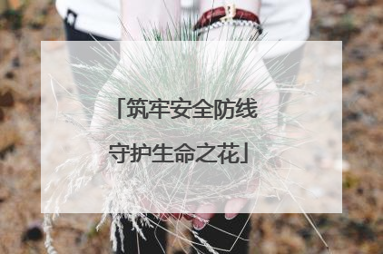 筑牢安全防线 守护生命之花