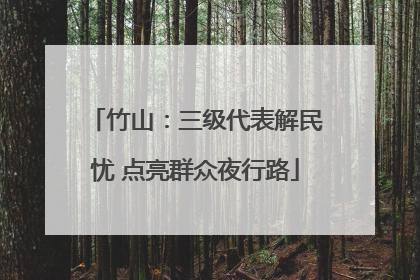 竹山：三级代表解民忧 点亮群众夜行路