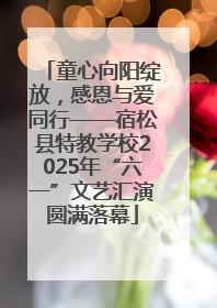 童心向阳绽放，感恩与爱同行——宿松县特教学校2025年“六一”文艺汇演圆满落幕