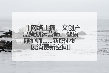 网络主播、文创产品策划运营师、健康照护师……新职业扩展消费新空间