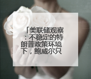 美联储观察：不稳定的特朗普政策环境下，鲍威尔只能旁观