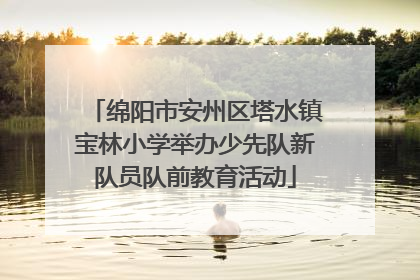 绵阳市安州区塔水镇宝林小学举办少先队新队员队前教育活动