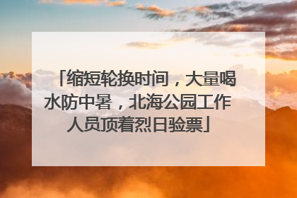 缩短轮换时间，大量喝水防中暑，北海公园工作人员顶着烈日验票