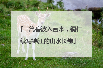 一篙碧波入画来，铜仁续写锦江的山水长卷
