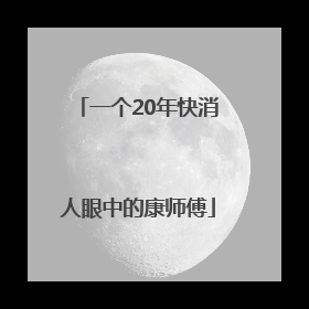 一个20年快消人眼中的康师傅