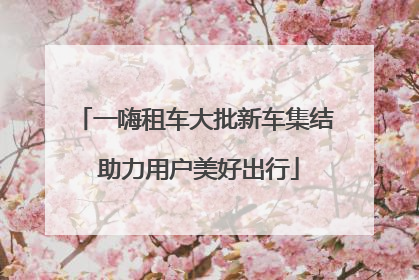 一嗨租车大批新车集结 助力用户美好出行