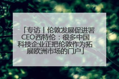 专访丨伦敦发展促进署CEO西特伦：很多中国科技企业正把伦敦作为拓展欧洲市场的门户
