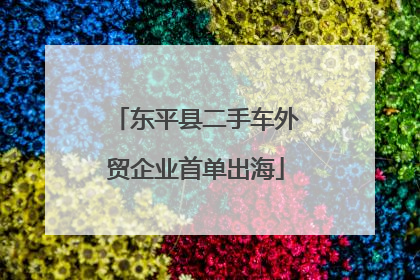 东平县二手车外贸企业首单出海