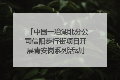 中国一冶湖北分公司信阳步行街项目开展青安岗系列活动