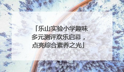 乐山实验小学趣味多元测评欢乐启幕，点亮综合素养之光
