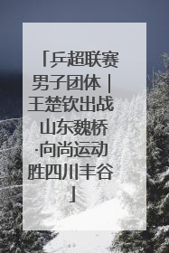 乒超联赛男子团体｜王楚钦出战 山东魏桥·向尚运动胜四川丰谷