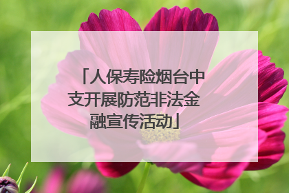 人保寿险烟台中支开展防范非法金融宣传活动