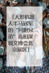 人形机器人半马冠军的“同胞兄弟”亮相深圳文博会北京展区