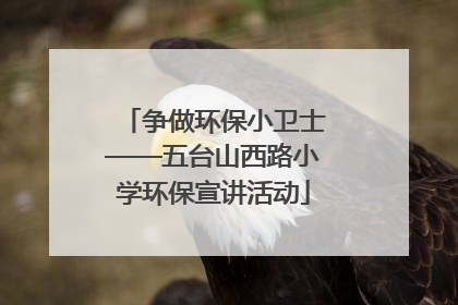 争做环保小卫士——五台山西路小学环保宣讲活动
