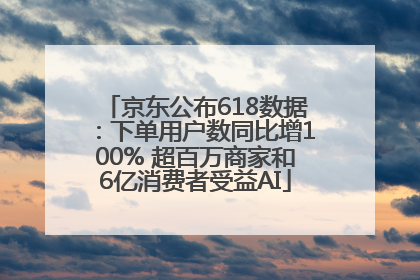 京东公布618数据：下单用户数同比增100% 超百万商家和6亿消费者受益AI