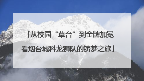 从校园“草台”到金牌加冕 看烟台城科龙狮队的铸梦之旅