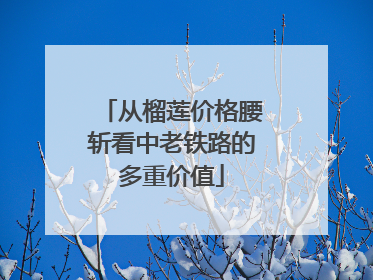 从榴莲价格腰斩看中老铁路的多重价值