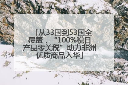 从33国到53国全覆盖，“100%税目产品零关税”助力非洲优质商品入华