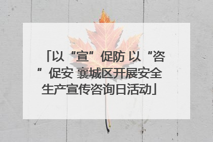 以“宣”促防 以“咨”促安 襄城区开展安全生产宣传咨询日活动