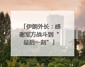 伊朗外长：感谢军方战斗到“最后一刻”