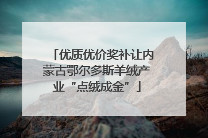 优质优价奖补让内蒙古鄂尔多斯羊绒产业“点绒成金”