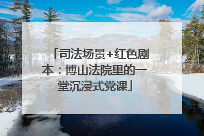司法场景+红色剧本：博山法院里的一堂沉浸式党课