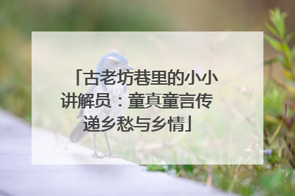 古老坊巷里的小小讲解员：童真童言传递乡愁与乡情